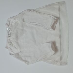 Carter's 24M long sleeve white shirt with lace overlay